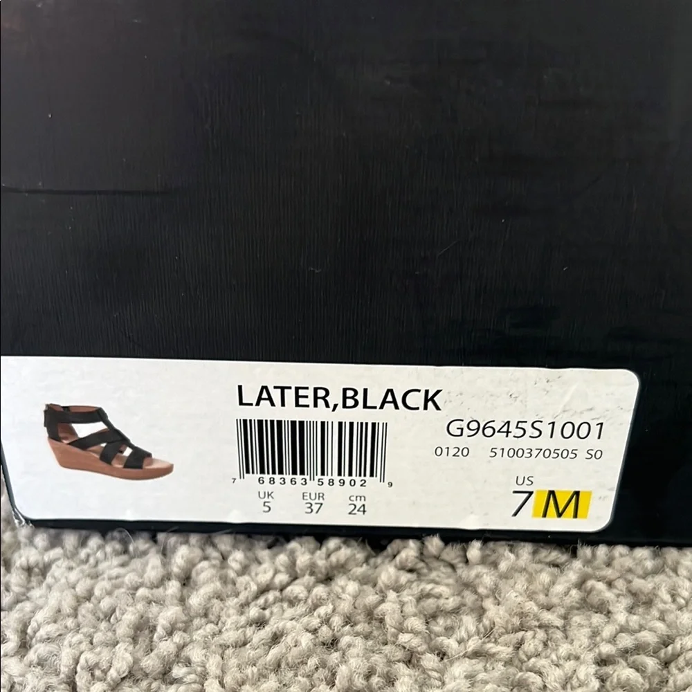 Dr. Scholl's Black Strappy Wedge Sandals - Picture 4 of 4